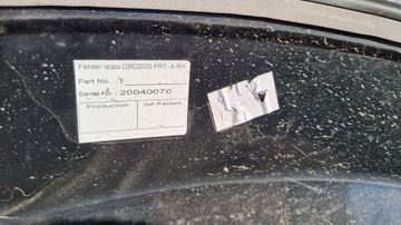 LIŠTA NA NÁRAZNÍK ISUZU D-MAX III 20- PRAVÝ PŘEDNÍ