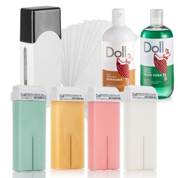 DOLL Xanitalia 4x wosk do depilacji ciała w rolce 100ml + PODGRZEWACZ PASKI