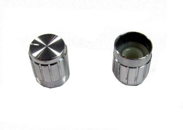Gałka potencjometru GSL13 13mm srebrna 2szt