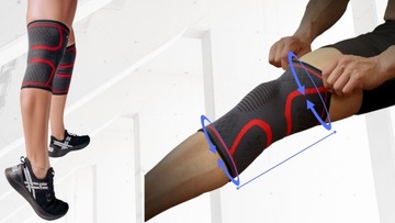 OPASKA KOMPRESYJNA ŚCIĄGACZ NA KOLANO STABILIZATOR STAWU KOLANOWEGO ORTO