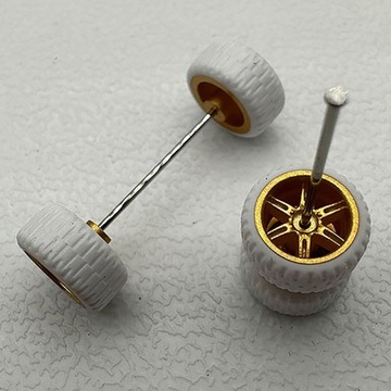 4 шт. 1: 64 колеса автомобиля, имитационная модель шин с автомобилем из белого золота