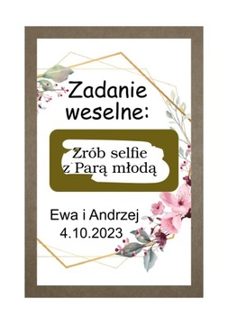 ZDRAPKA Z ZADANIEM WESELNYM RÓŻNE WZORY ŚLUBNE