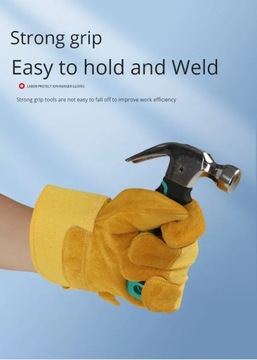 Welding Gloves Two Layer Cowhide Wear-resistant