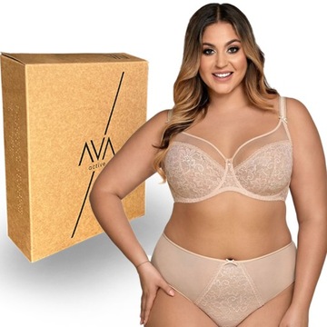 Koronkowy Biustonosz AVA AV-1396 soft beżowy 105B