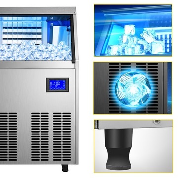 Льдогенератор VEVOR 50 кг с обезвоживающим насосом