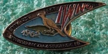 ODZNAKA IV ZŁAZ STUDENCKI PTTK IWNO 1962