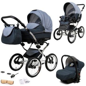 Wózek 3w1 dziecięcy spacerówka BabyLux Margaret