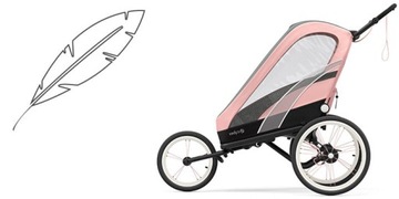 Cybex Zeno Отбеленный прицеп для бегового велосипеда