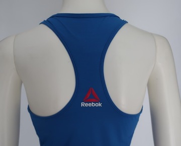 REEBOK XS 34 NIEBIESKI TOP SPORTOWY ELASTYCZNY DOPASOWANY BOKSERKA