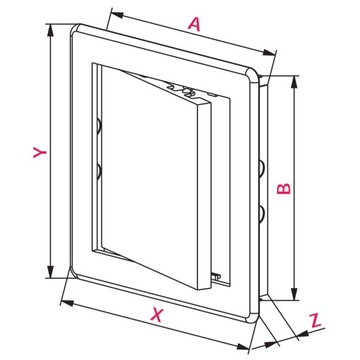 Дверь ревизионная пластиковая 25х33 (ДТ18), Авента