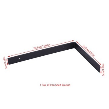 1 para żelaznych, wytrzymałych wsporników ściennych do drewnianego organizera do przechowywania She