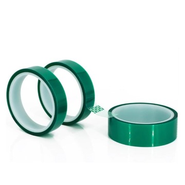 Zielona taśma poliestrowa PET, 12mm/33m, gr. 0.08 mm