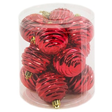 BOMBKI ZAWIESZKI OZDOBY CHOINKOWE KULE 6CM ŚWIĘTA