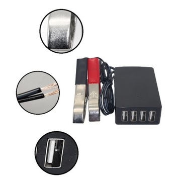 DC Converter with Battery Clip 12v-24v to 5V USB Q