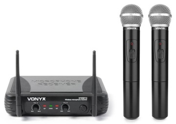 2 беспроводных микрофона VHF+ КАРАОКЕ DJ-станция