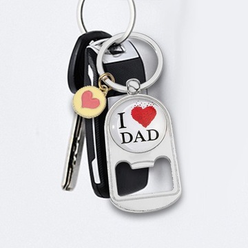 Открывалка для бутылок с брелком «Я люблю папу», портативные подарки на день отца в стиле C