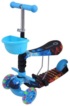 ТРЕХКОЛЕСНЫЙ СВЕТОДИОДНЫЙ БАЛАНСИРОВОЧНЫЙ СКУТЕР 3в1 НОВЫЙ