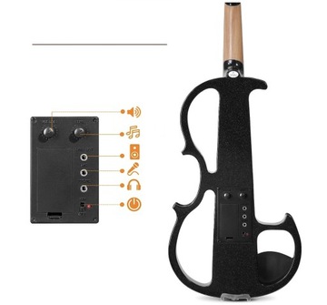 Электроскрипка Vangoa Electric Violin 4/4 - смычок, струны, кабель