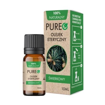 PUREO 100% NATURALNY OLEJEK ETERYCZNY ŚWIERKOWY 10 ML