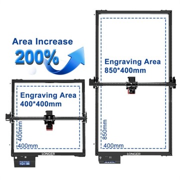 LONGER RAY5 60W+ гравер/лазерный резак Удлинитель 400x850 мм