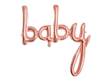 Balon Foliowy Rose Gold Baby Shower Dziecko Girl