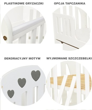 ДЕТСКАЯ КРОВАТЬ С ЯЩИКОМ И ТРУБКОЙ, БЕЛАЯ ЭМИЛИ