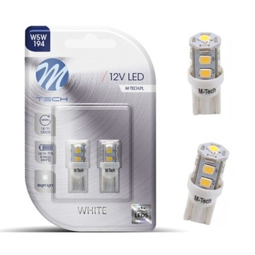 Blister 2x Dioda LED L018 - W5W 9xSMD2835 białe