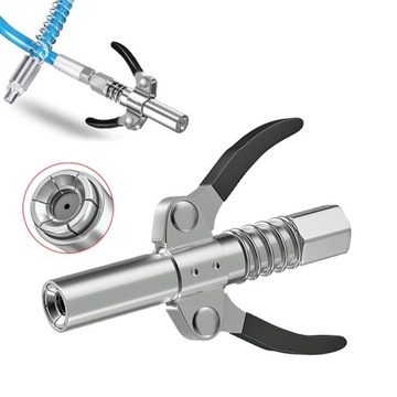НАКОНЕЧНИК ДЛЯ СМАЗКИ САМОКОНТРЯЩАЮЩИЙСЯ ЗАЖИМ 10 000PSI + ШЛАНГ 30 СМ