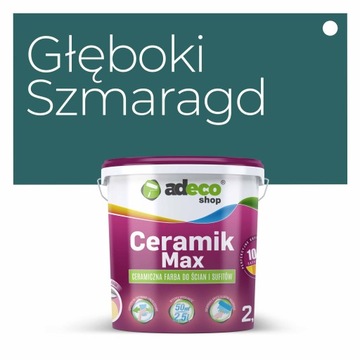 Farba ceramik kolor GŁĘBOKI SZMARAGD 2.5L