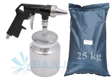 PISTOLET DO PIASKOWANIA PIASKARKA +ŚCIERNIWO 25 KG
