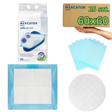Підкладки Вбирні одноразові Гігієнічні safeLINE MERCATOR 60x60 25 шт.