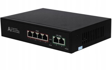 Switch POE 6x GIGABIT 4xPOE 2xUplink 60W 4POE