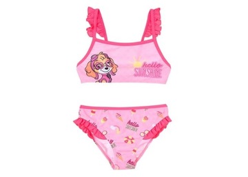 PSI PATROL SKYE STRÓJ KĄPIELOWY DWUCZĘCIOWY FALBANKI róż 3 L FN02L