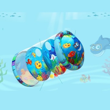 НАДУВНОЙ ЦИЛИНДР КРАСОЧНЫЙ РОЛИК ЗВУЧИТ ИГРУШКА ДЛЯ ОБУЧЕНИЯ ПОЛЗАТЬ +3 КОЛОКОЛЬЧИКА