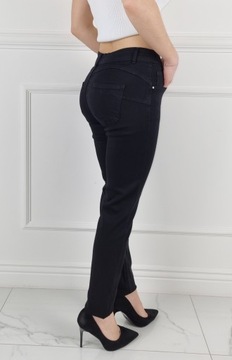 MODNE DAMSKIE SPODNIE JEANSOWE Plus Size Push - Up