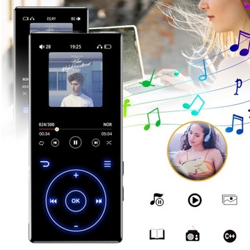 PRZENOŚNY ODTWARZACZ MUZYCZNY MP4, ODTWARZACZ MP3 16 GB BLUETOOTH PREZENT