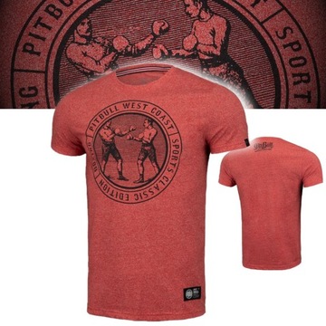 PITBULL T-SHIRT KOSZULKA MĘSKA VINTAGE BOXING MIDDLEWEIGHT CZERWONA M