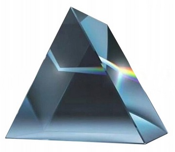 Треугольная оптическая призма 25х25х25 стеклянная радуга