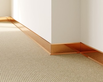 НАПОЛЬНАЯ ПЛАНКА, ГЛЯНЦЕВАЯ МЕДЬ, 6см