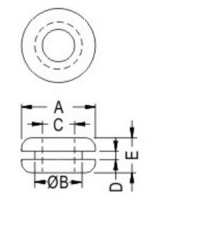 Люверс резиновый круглый 3мм (10 шт)