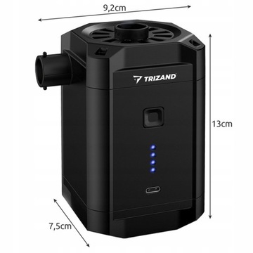 Электрический насос для матраса для бассейна, перезаряжаемый USB - тип C