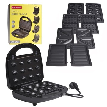 Многофункциональная форма для тостеров для орехов, пончиков, вафельницы, тостера-гриля, 5 в 1