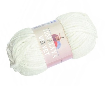 Włóczka Himalaya Velvet 90063 63 Kremowy Jasny Ecru 100g