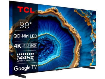 Telewizor TCL 98C809 MINILED 4K 144Hz Google TV