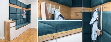 УГЛОВАЯ ПАНЕЛЬ С МЯГКОЙ ОБИВКОЙ, СЕРАЯ, ДЛЯ КОМПЛЕКТА 37x37