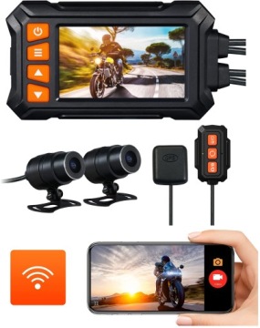 WIDEO REJESTRATOR MOTOCYKL GPS WiFi SONY 2K