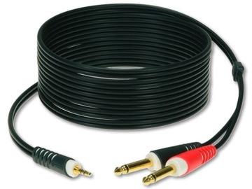 KLOTZ AY5 KABEL MINI JACK TRS - 2 x JACK TS - 1m