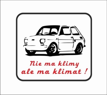 Naklejka Fiat 126P FSO Maluch bez klimy