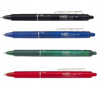 ZESTAW 4 X DŁUGOPIS WYMAZYWALNY PILOT FRIXION CLICKER 0.7 MM NIEBIESKI