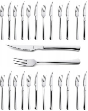 AMEFA 24 СТОЛОВЫЕ НОЖИ, ВИЛКИ, ГРИЛЬ, СТЕЙК, ЧУЛЕТЕРО, ПИЦЦА СВИНЫЕ ЧОПЫ